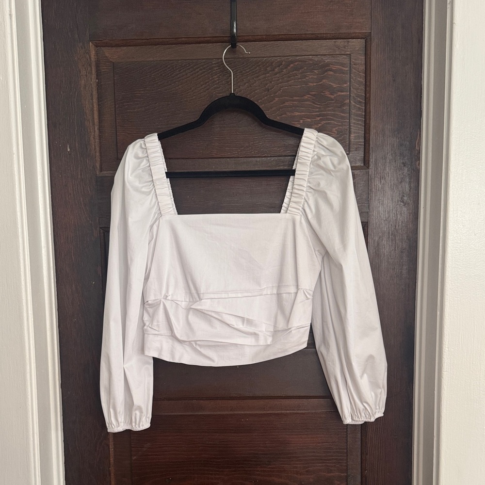 Veronica Beard Kayla Top White Size 6 NWT